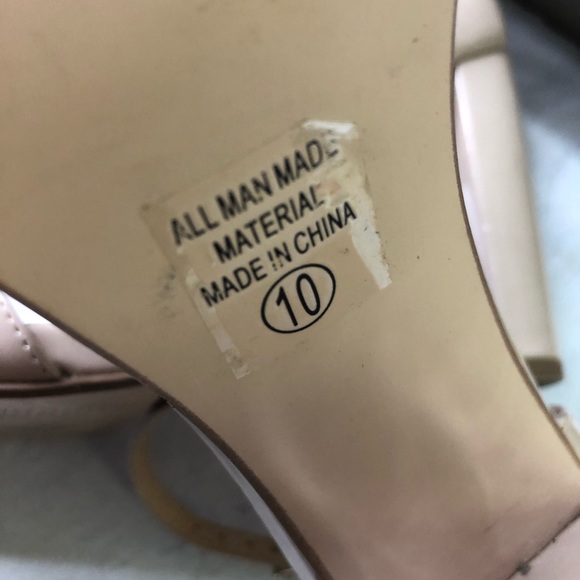 Heart in D nude block heel sandals - Picture 9 of 9